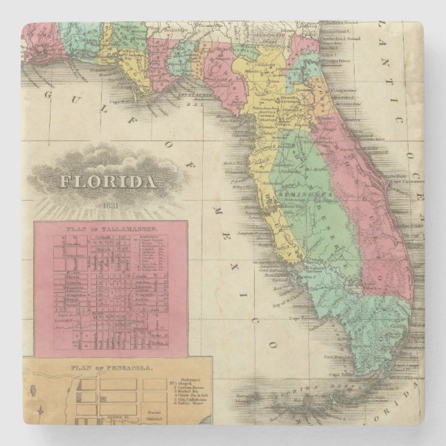 Florida 10 underlägg sten (Framsidan)