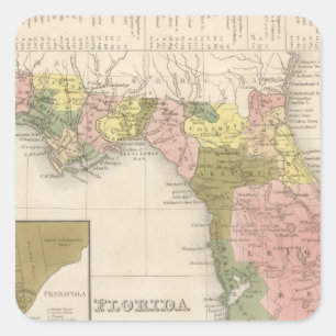 Florida 12 fyrkantigt klistermärke