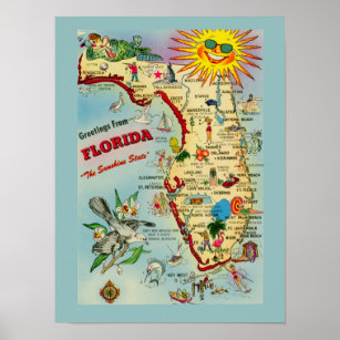 Florida 12 x 16 Poster utskrift