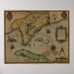 Florida 1591 och Kubakarta Poster