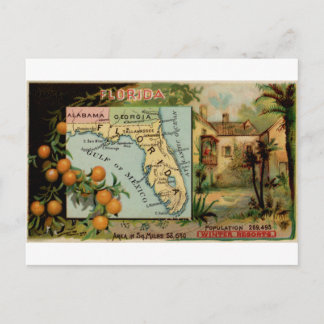 Florida, 1889 vintage kort