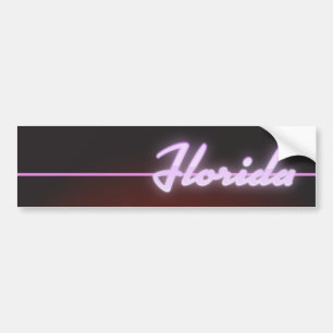 Florida 1984 neon poster bildekal
