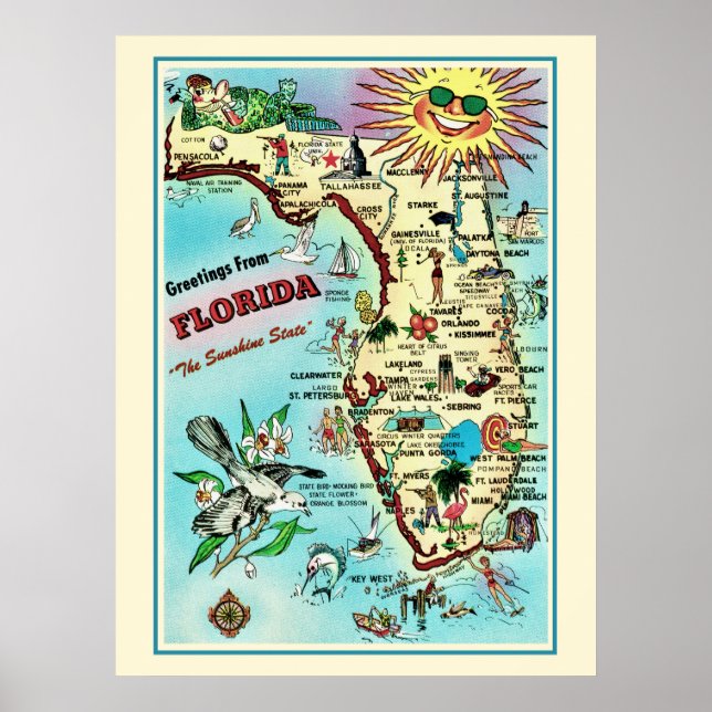 Florida 24x32 Poster utskrift (Framsidan)