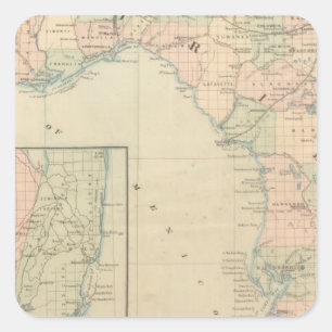 Florida 2 fyrkantigt klistermärke