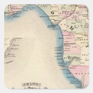 Florida 3 fyrkantigt klistermärke