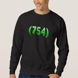 Florida 754 Area Code Fort Lauderdale Pembroke Pin Lång Ärmad Tröja