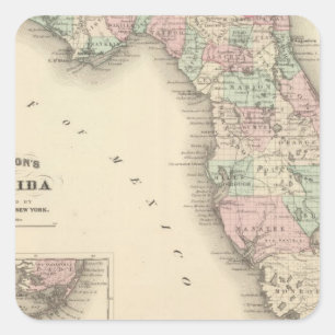 Florida 9 fyrkantigt klistermärke