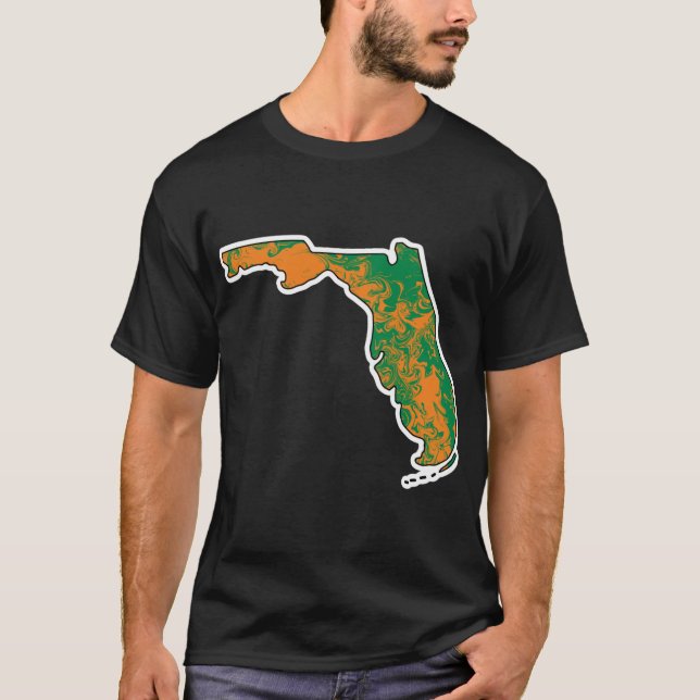 Florida A_M Tie Dye State T Shirt (Framsida)