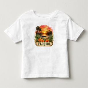 Florida akvarell alligator PNG Blommig design T Shirt