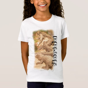 Florida alligator-flickskjorta t-shirt