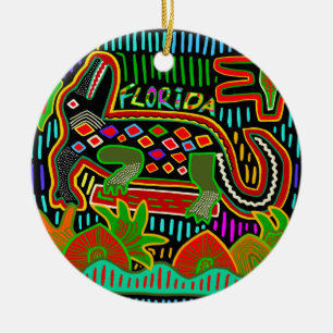 Florida Alligator - Orkanvarelser Julgransprydnad Keramik