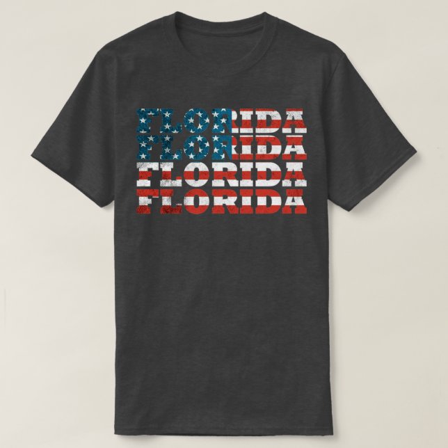 Florida American Flagga T Shirt (Design framsida)