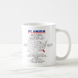 Florida American State på en karta och användbar i Kaffemugg
