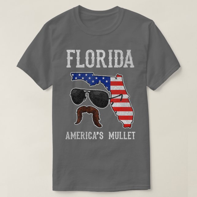 Florida Americas Mullet Funny Patriotic American T Shirt (Design framsida)