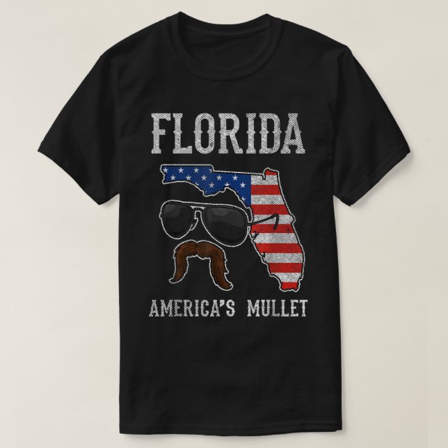 Florida America's Mullet Funny Patriotic American T Shirt (Design framsida)