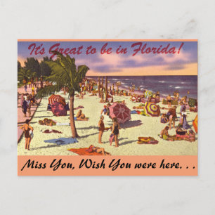 Florida är det underbart att vara in vykort
