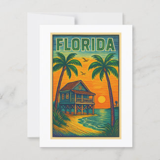 Florida Art Postcard Vykort