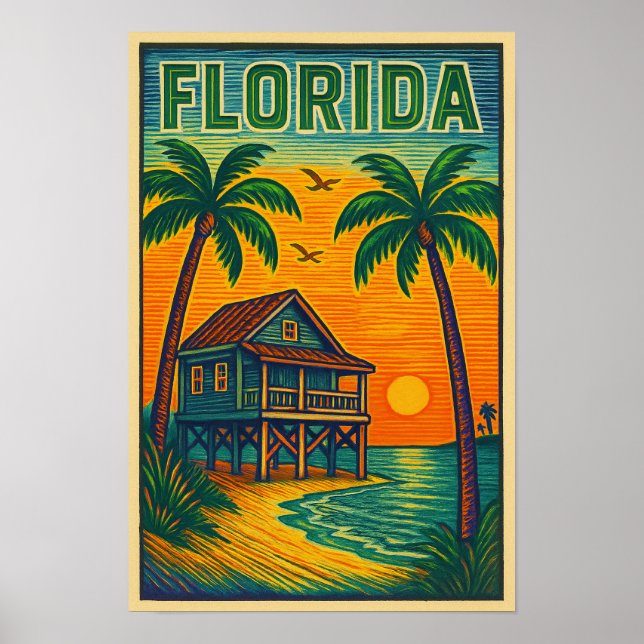 Florida Art Print Poster (Framsidan)