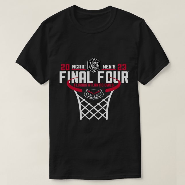 Florida Atlantic Uggla final 4 2023 Basketball N T Shirt (Design framsida)