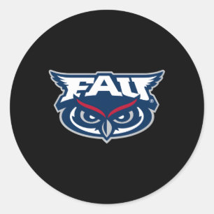 Florida Atlantic Uggla Icon Runt Klistermärke