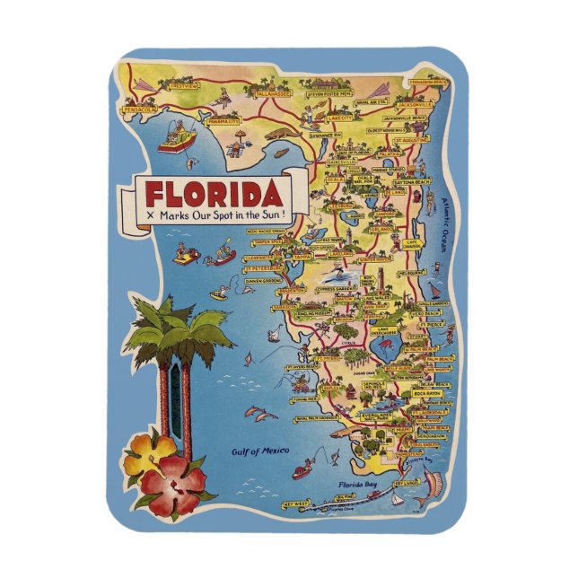 Florida-attraktioner Magnet (Vertikal)
