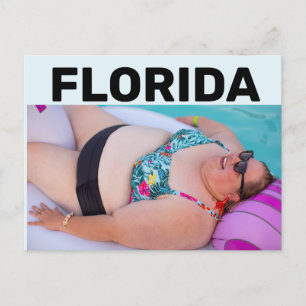 FLORIDA BBW BIG BIKINI GIRL PÅ BEACH-vykort Vykort