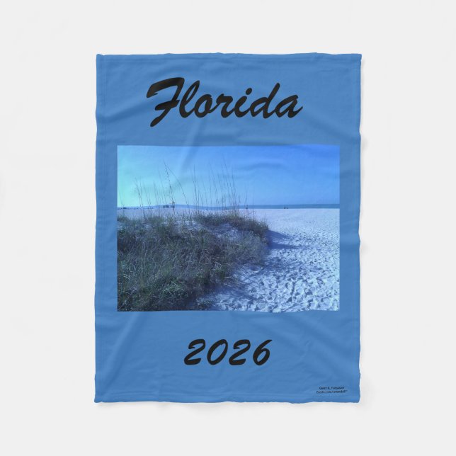 FLORIDA BEACH 2026 FLEECE BLANKET (Framsidan)