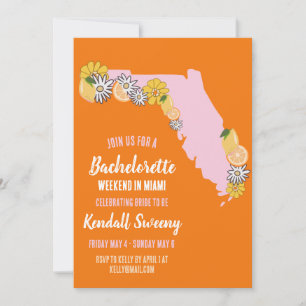 Florida Beach Bachelorette Party Helg Inbjudningar