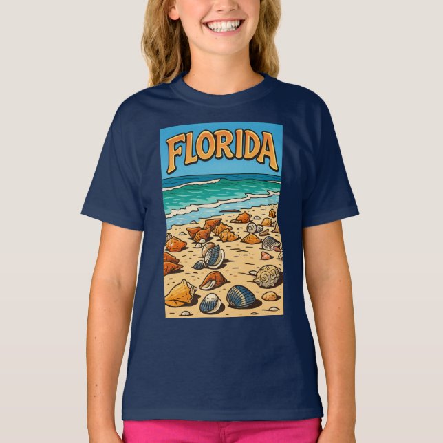 "Florida Beach"  Barn T-shirt (Framsida)