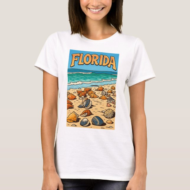 "Florida Beach"  Damtröja T Shirt (Framsida)
