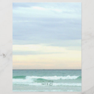 Florida Beach Dubbla-Sided Blank Bröllop Papper