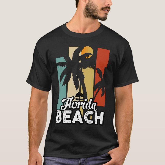 Florida Beach kids girls women men T Shirt (Framsida)
