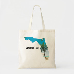 FLORIDA Beach Ocean Handflatan Träd fyllde Tote Ba Tygkasse