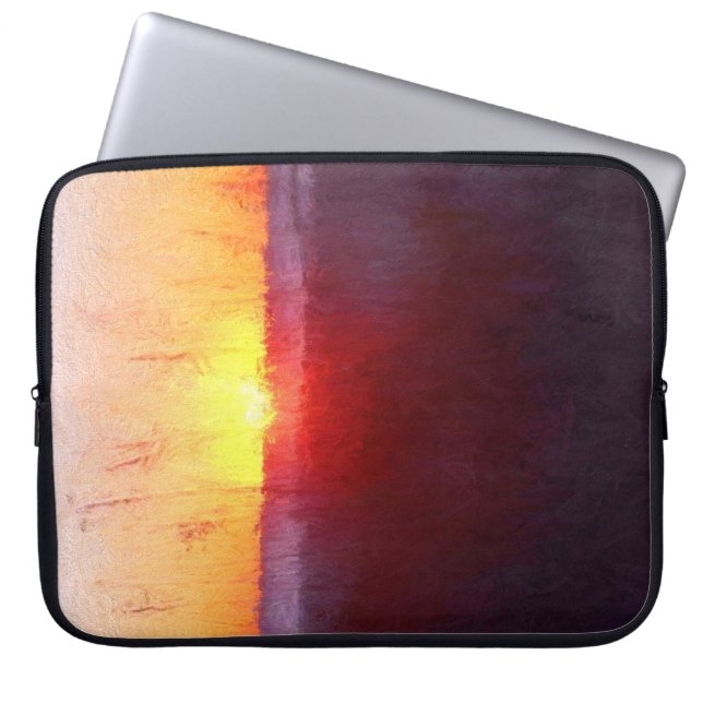 Florida Beach Scene Laptop Sleeve (Framsidan)