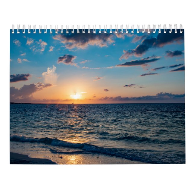 Florida Beach Sunset Wall Calendar Kalender (Baksida)