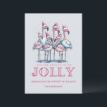 Florida Beach Tropical Flamingo-julgranen Helgdag Julkort<br><div class="desc">Utrymma till en solig julunderland med vårt Florida Beach Tropical Flamingo-Helgdag Card! Bygg upp säsongens värme mitt i handflatan träd och sandskuddar, där vibranta flamingos ger en tropisk beröring till dina semesterhälsningar. Oavsett om du skickar kustturen eller delar med dig kärlek för alla sak-fyrar, ger det här anpassadet andan i...</div>