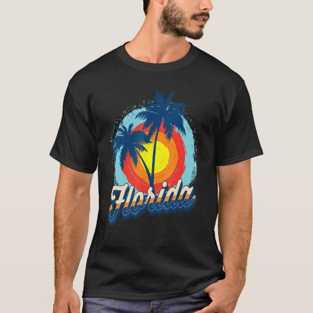 Florida Beach Vacation Florida, Sunshine State T Shirt (Framsida)