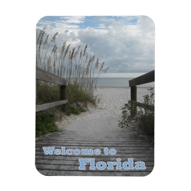 Florida Beach Väg Magnet (Vertikal)