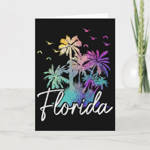 Florida Beach Vintage Miami Tampa Palmträd Semeste Kort