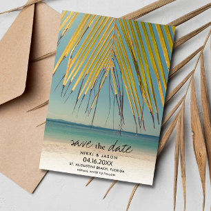 Florida Beach Wedding Photo Save Date Spara Datumet