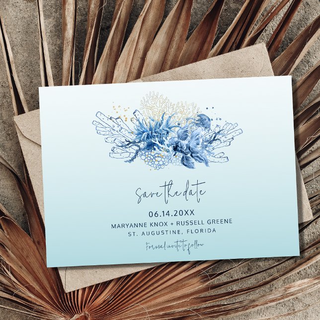 Florida Beach Wedding Photo Save Date Spara Datumet (Skapare uppladdad)