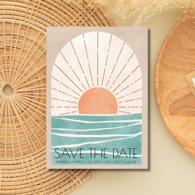 Florida Beach Wedding Photo Save Date Spara Datumet (Florida Beach Wedding Photo Save the Date)