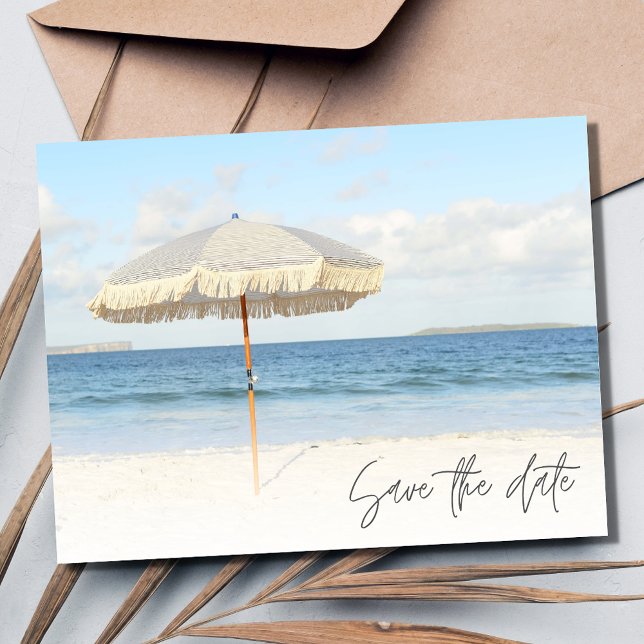 Florida Beach Wedding Spara datumet Meddelande Vykort (Florida Beach Wedding Save the Date Postcard)