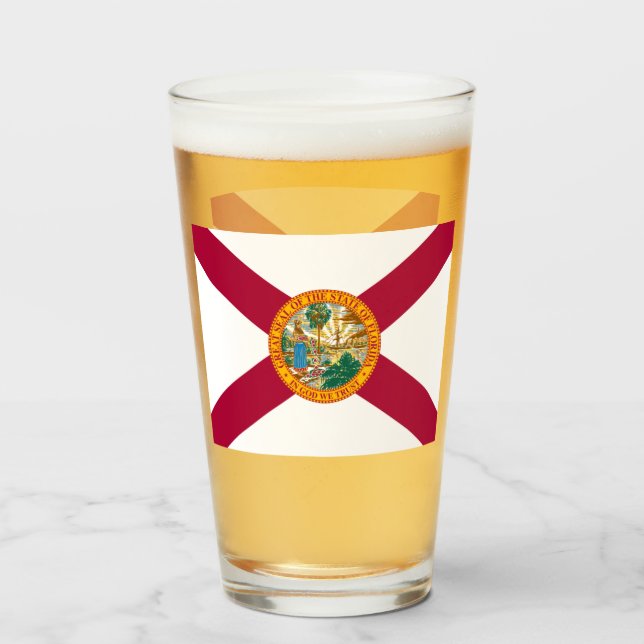 FLORIDA BEER GLASS GLASKOPP (Framsida fylld)