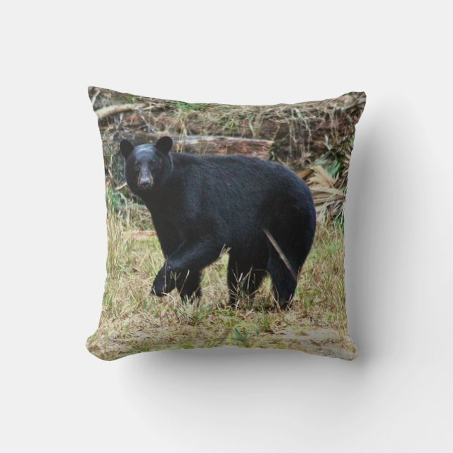 Florida Black Bear Throw Pillow Kudde (Framsida)