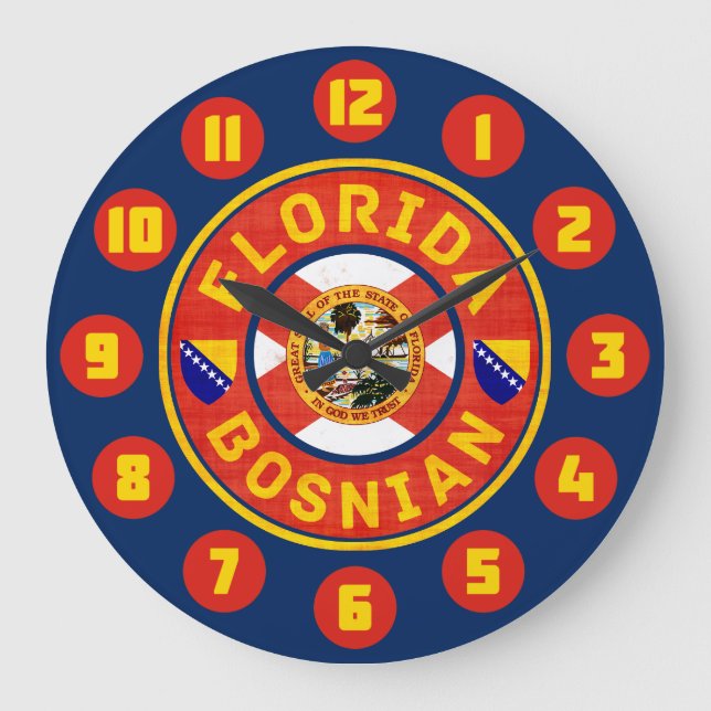 Florida bosniska amerikanska muren Clock Stor Klocka (Framsida)