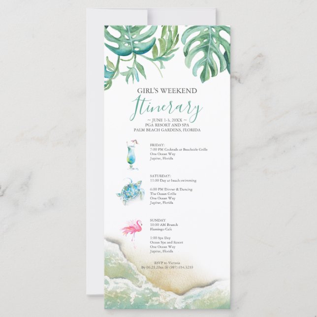 Florida Bröllop Helg Itinerary for Guests (Framsida)