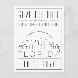 Florida Bröllop | Skyline Spara datum Vykort