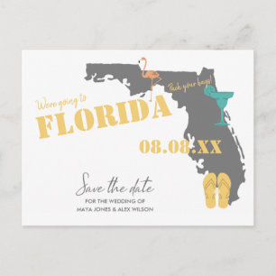 Florida Bröllop spara datum Vykort