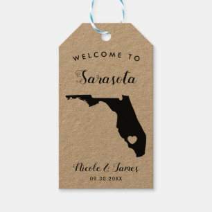 Florida Bröllop Welcome Bag Märkres for Hotel Gues Presentetikett